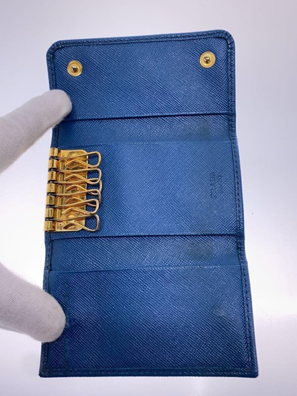 Prada Key Case Wallet Blue - Picture 4 of 6